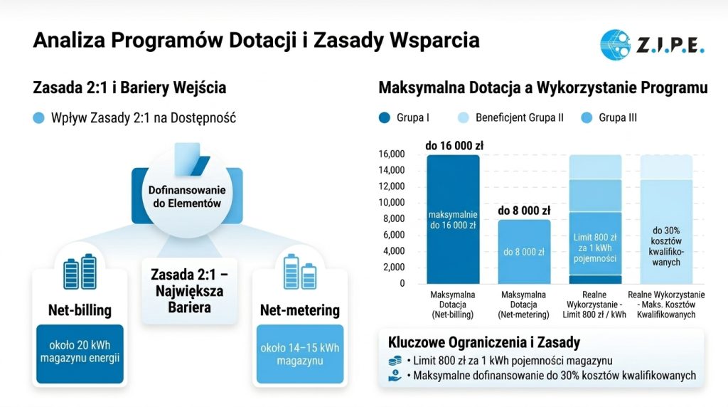 Średnia moc instalacji PV a możliwości wykorzystania dotacji