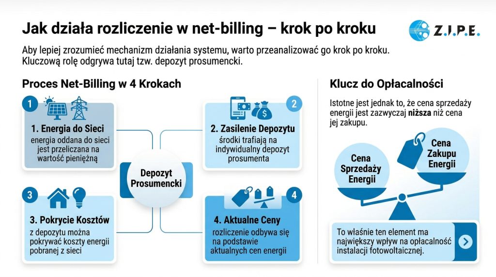 Jak działa rozliczenie w net-billing – krok po kroku