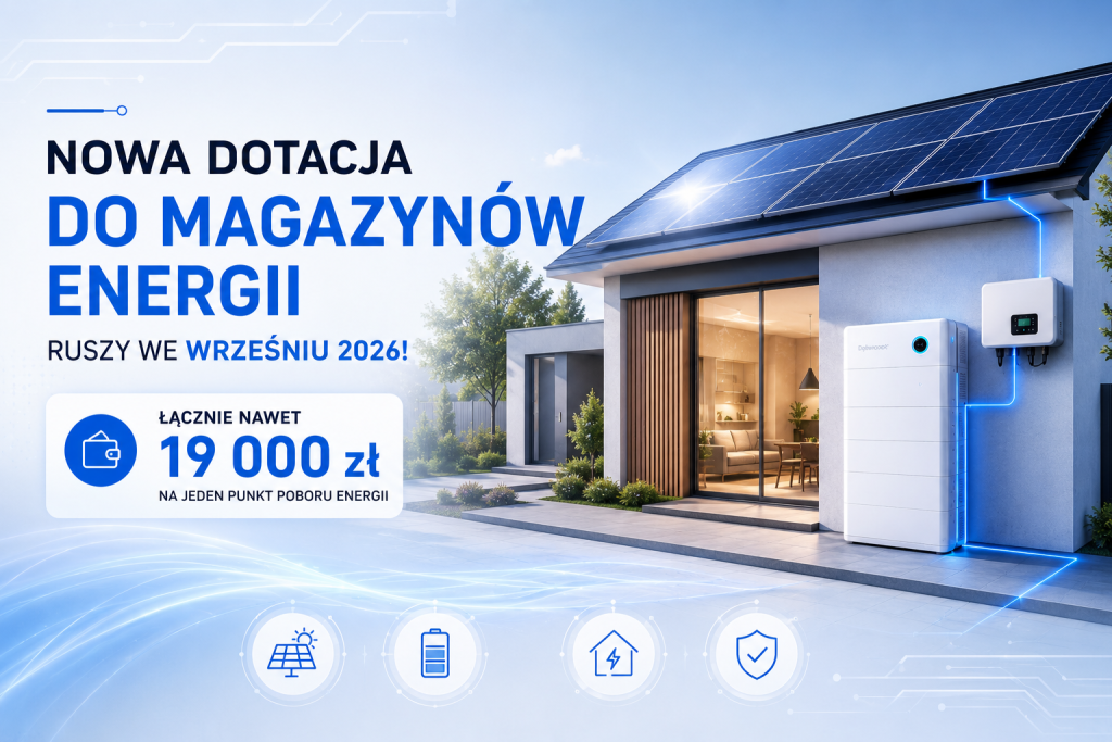 Nowa dotacja do magazynów energii rusza we wrześniu 2026. Nawet 19 tys. zł dofinansowania dla prosumentów